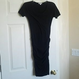 James Perse black double layer mini dress sz1